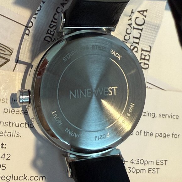 Nine West Women's Classic Silver & Black Watch NWT - Picture 12 of 13